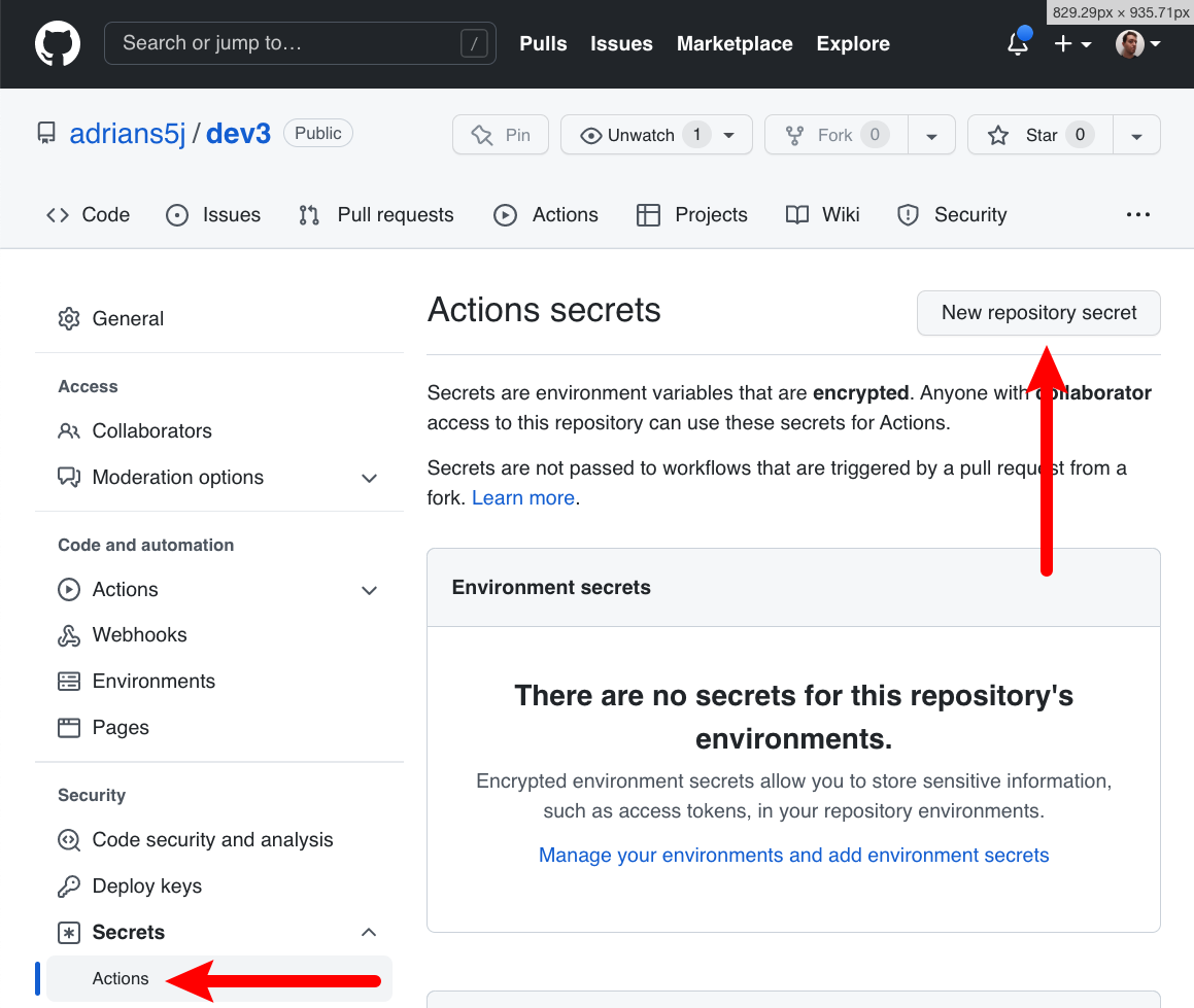 GitHub Actions Secrets